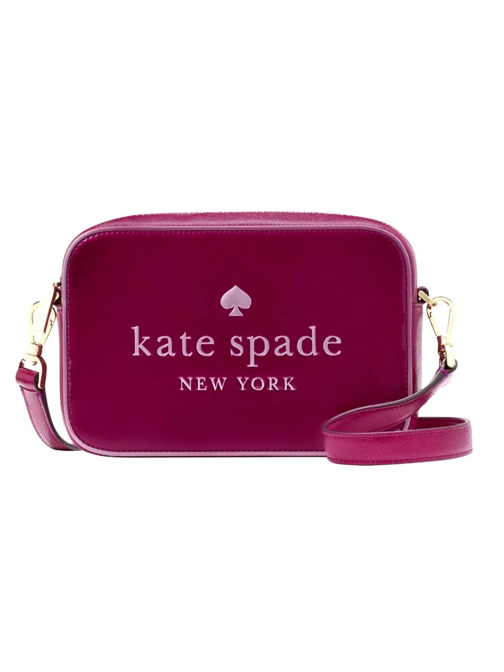 New Kate Spade Oh Snap Mini Camera Bag Dark Raspberry Multi